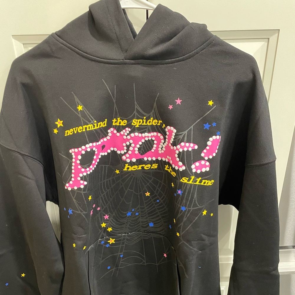 Spider hoodie black and pink Size‎ L